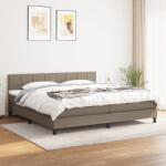 vidaXL tópszínű szövet rugós ágy matraccal 200 x 200 cm (3140085)