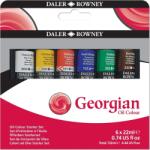 Daler Rowney Georgian Set de vopsele de ulei 6 x 22 ml (<![CDATA[111900150]]>)