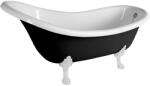 POLYSAN Brixton térben álló kád 174x83 cm ovális fehér-fekete-kétszínű 94847 (94847)