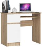 AKORD Balkezes számítógépasztal P77_90 - sonoma/fehér (AKO-IP0PBIUSONBIAPIKSLEW)