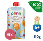 Salvest 6x SALVEST Põnn BIO Gyümölcsös smoothie joghurttal és keksszel (110 g)