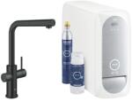 GROHE Blue Home L-kifolyós kezdőkészlet kihúzható gyöngyöztetővel, bársony fekete (GR-31539KS0)