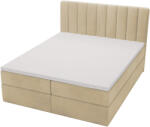 MV MAGIC kárpitozott bézs boxspring franciaágy Méret: 160x200
