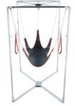 Mr Sling Pack Prémium 5 pontos bőr heveder készlet - fekete-piros és szürke - szexvital