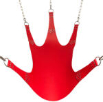 Mr Sling Öt pontos bőr függeszték - érzéki kényeztetés vörösben