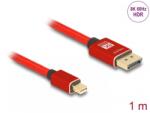 Delock Cablu mini Displayport la Displayport 8K60Hz/4K240Hz 1m Rosu, Delock 81094 (81094)