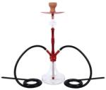 Padonio Piros színű vízipipa 66 cm - 2 csöves (PAD-30535)