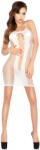 Passion BS027 - rochie mini din plasă (albă) - S-L