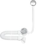 TEXO kádszifon - KRÓM - Klikk - klakk leeresztővel - flexibilis csővel - Ø 5/4" x 0, 5 m x Ø 40 mm (S11450) - globalvivamarket