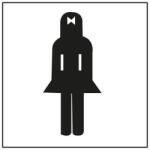 Apli Információs matrica, női mosdó, APLI (00835) - tonerpiac