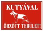 Gungl dekor Piktogram Kutyával őrzött terület! piros (024 / 1)