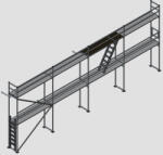 MJ Gerüst Homlokzati állvány szett 76, 8 m2 fém pallóval (6, 4 m x 12 m) (allvanyszett76fem)