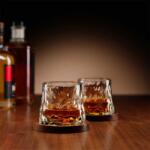 The Source Set 2 Pahare Rotative de Whisky cu Suport Pahar