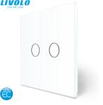 LIVOLO C705ECXW LIVOLO EC okos kétáramkörös vezeték nélküli érintőkapcsoló, fehér kristályüveg (C705ECXW)