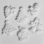 ArtExport Hobbyművész műanyag öntőforma - karácsonyi apró VII. hóemberek, fenyőfa, 6 db