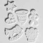 ArtExport Hobbyművész műanyag öntőforma - karácsonyi mézeskalács figurák, 6 db