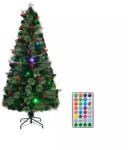  Brad Artificial Fibra Optica de Craciun, 28 LED-uri RGB, cu Telecomanda, 180 cm - INV1082708
