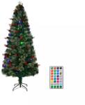  Brad Artificial Fibra Optica de Craciun, 32 LED-uri RGB, cu Telecomanda, 90 cm - INV1082709