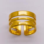 Prémiumékszer Webáruház Nemesacél Arany Színű Állítható Méretű Női Gyűrű (GYG004)