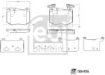 Febi Bilstein set placute frana, frana disc FEBI BILSTEIN 186406 (186406)