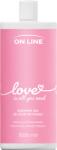 On Line Love, gel de duș, bujor și apă de trandafiri, 500 ml