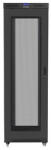 Lanberg 19" szabadon álló rack szekrény 42U/800X1200 perforált ajtó, lapraszerelt, LCD kijelző, fekete V2 (FF01-8242-23BL)