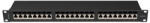 Lanberg Patch panel 24 port 1U 19" CAT. 6a FTP, fekete (PPSA-1024-B) - mzona