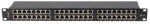 Lanberg Patch panel 48 port 1U 19" CAT. 5e FTP, árnyékolt, fekete (PPS5-1048-B) - mzona