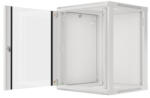 Lanberg 19" fali rack szekrény 15U/600X600 üvegajtó, lapraszerelt, szürke V2 (WF01-6615-10S)