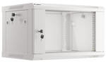 Lanberg 19" fali rack szekrény 6U/600X450 lapraszerelt, szürke V2 (WF01-6406-10S) - mzona
