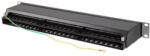 Lanberg Patch panel 48 port 1U 19" CAT. 6 FTP, árnyékolt, fekete (PPS6-1048-B) - mzona