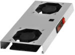  FORMRACK Ventilátor egység digitális termosztáttal, 2 ventilátor (fali szekrényhez) (F024F2VDT) - mzona