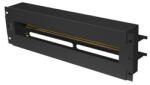 Lanberg 19" 3U biztosíték panel DIN sínnel, fekete (AK-VDP103-B) - mzona