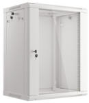 Lanberg 19" fali rack szekrény 15U/600X450 üvegajtó, lapraszerelt, szürke V2 (WF01-6415-10S)