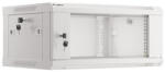 Lanberg 19" fali rack szekrény 4U/600X450 lapraszerelt, szürke V2 (WF01-6404-10S) - mzona