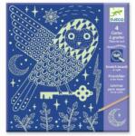 DJECO Joc creativ de razuit planse fluorescente - Noaptea (DJ09735)