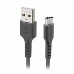 SBS USB-A/USB-C kábel, 2 m, fekete (TECABLETC220K) (TECABLETC220K)