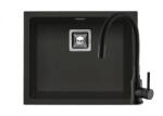 Alveus Set chiuveta granit Alveus Quadrix 50 G90 + baterie Flexa, 56 cm, 3010539, Negru mat (3010539)