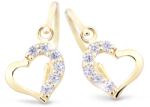 Cutie Jewellery Cercei delicații din aur galben pentru copii C2757-10-10-X-1 alb