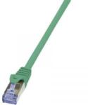 LogiLink RJ45 Hálózat Csatlakozókábel CAT 6A S/FTP 2.00 m Zöld Lángálló, Halogénmentes, Védővel LogiLink