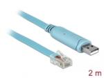 Delock USB 2.0 A-típusú apa > 1 x soros RS-232 RJ45 apa adapter 2m kék