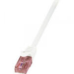 LogiLink RJ45 Hálózati csatlakozókábel, CAT 6 U/UTP [1x RJ45 dugó - 1x RJ45 dugó] 2 m, fehér LogiLink CQ2051U