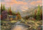 Schmidt Spiele 59799 - Mountain Backdrop with Stream, Thomas Kinkade - 1000 db-os fa puzzle (59799)