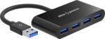 AlzaPower USB Hub USB-A (M) to 4× USB-A 3.0 (F), fekete (APW-HAC4A3B)