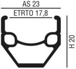 VeloGo Abroncs 28" (622) 36H alu df. ezüst V3IT V-fék