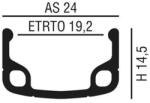 VeloGo Abroncs 26x1 3/8 (590) 36H alu szimpla ezüst RI