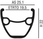 VeloGo Abroncs 27, 5" (584) 32H alu df. fek. P. DISK szege
