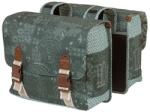 Basil dupla táska Boheme Double Bag, Universal Bridge System, forest zöld - bringaboard
