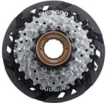 SHIMANO Fogaskoszorú Menetes 6-os 14-28F MFTZ5106 Ezüst / Fek. +Küllővédő Tárcsa - bringaboard