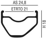 VeloGo Abroncs 26" (559) 32H alu df. fek. PXLCC DISK